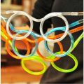Straw Glasses Funny Soft Plastic Straw DIY Reusable Drinking Straw Tube Eye Glasses Party Supplies Bar Creativity Toy Kids . 