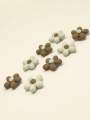 8 Pieces of Flower Design Shoe Decorations, Beige and Coffee Flower Accessories, Suitable for Hollow Clogs, Garden Shoes, DIY Holiday .