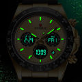 FOXBOX 2025 top brand mens watch waterproof luminous date dual display silicone quartz men's watches for men relogios masculino. 