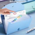 13 Pockets Expanding File Folder 6 Color Receipt Organizer With Index Tabs Document Holder 263x140x25mm.