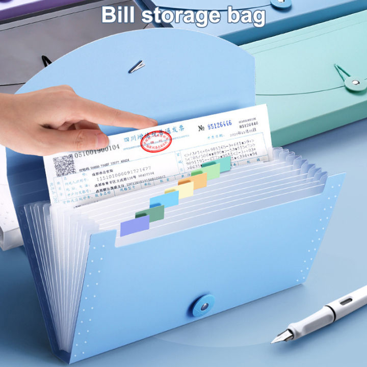 13%20Pockets%20Expanding%20File%20Folder%206%20Color%20Receipt%20Organizer%20With%20Index%20Tabs%20Document%20Holder%20263x140x25mm%20-%20Image%202
