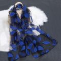 Silk Scarf Womens Summer Breeze Lightweight Sheer Wrap and Shawls Bandana Beach Organza Gauze Lace Hollow Scarf. 