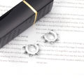 LUXUSTEEL Punk Spike Rivet Huggies Hoop Earrings For Men Women Unisex 316L Stainless Steel Gothic Rock Party Jewelry 2Pcs. 