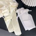 Women Lace Black White Ruffle Long Socks Women Girls Sweet Stockings JK Lolita Nylon Lace Leggings Over The Knee Bowknot Hosiery. 
