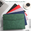 1pcs Leather A4/A5 File Bag Waterproof Wear-resistant Ultra-large Capacity Folder Business Office School File Storage Supplies. 