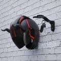 Wall Mount Helmet Hook Rack - Multi-Purpose Holder for Motorcycle Helmet, Kitchen Cabinet, Hats & Keys, Space-Saving Storage.