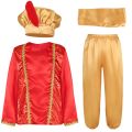 Boys India Arab Aladdin Cosplay Lamp genie costume Masquerade Party Halloween Carnival Party Costumes Arabian Prince Costume. 