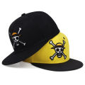 Pirate Skull Embroidered Baseball Hat Anime Cartoon Luffy Fashion Personalized Pattern Hip Hop Outdoor Sunscreen Flat Edge Hat. 