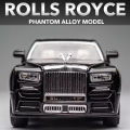 1/24 Rolls Royce Phantom Diecast Toy Cars Model Simulated Pull Back Limousine Zinc Alloy Metal Toy Car for Kids  Collection. 