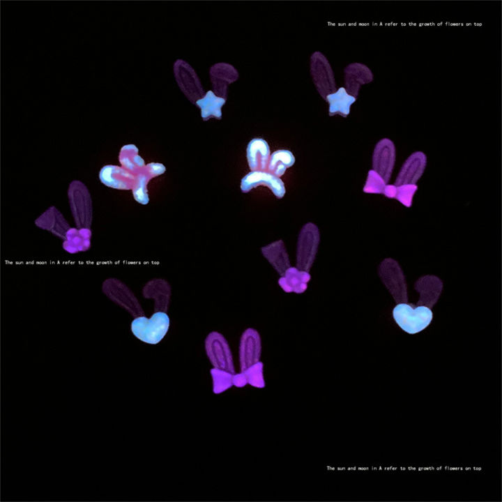 20pcs%203D%20Korean%20Rabbit%20Ear%20Resin%20Nail%20Art%20Charms%20Pink%20White%20Bunny%20Kawaii%20Jewelry%20Nail%20Rhinestones%20Decorations%20Accessories%20DIY%20-%20Image%202