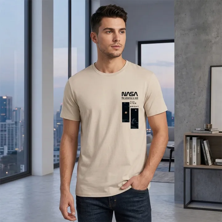 Fargo Smoked Nasa Printed T-shirt - Cotton T-shirt For Men