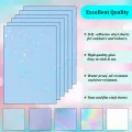 10sheets Sparkle Holographic Laminate, A4 Self-Adhesive Laminating Sheets Vinyl For Cricut, Stickers, Trading Cards, Photos, Scr. 