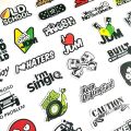 50pcs Funny JDM Styling Stickers Skateboard Luggage Bumper Bike Car Motorcycle Scooter Cool Decals Sticker Bomb Toy Waterproof.