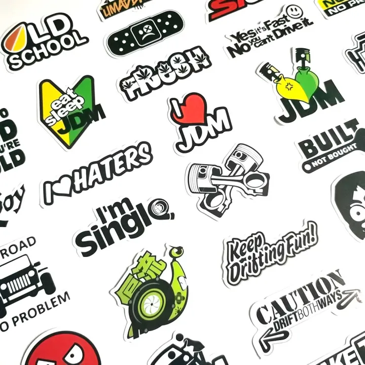 50pcs%20Funny%20JDM%20Styling%20Stickers%20Skateboard%20Luggage%20Bumper%20Bike%20Car%20Motorcycle%20Scooter%20Cool%20Decals%20Sticker%20Bomb%20Toy%20Waterproof%20-%20Image%203