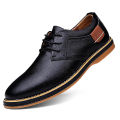 Genuine Leather Men Dress Shoes Oxfords Brogue Lace Up Italian Mens Casual Shoes Luxury Brand Moccasins Loafers Plus Size 38-48. 