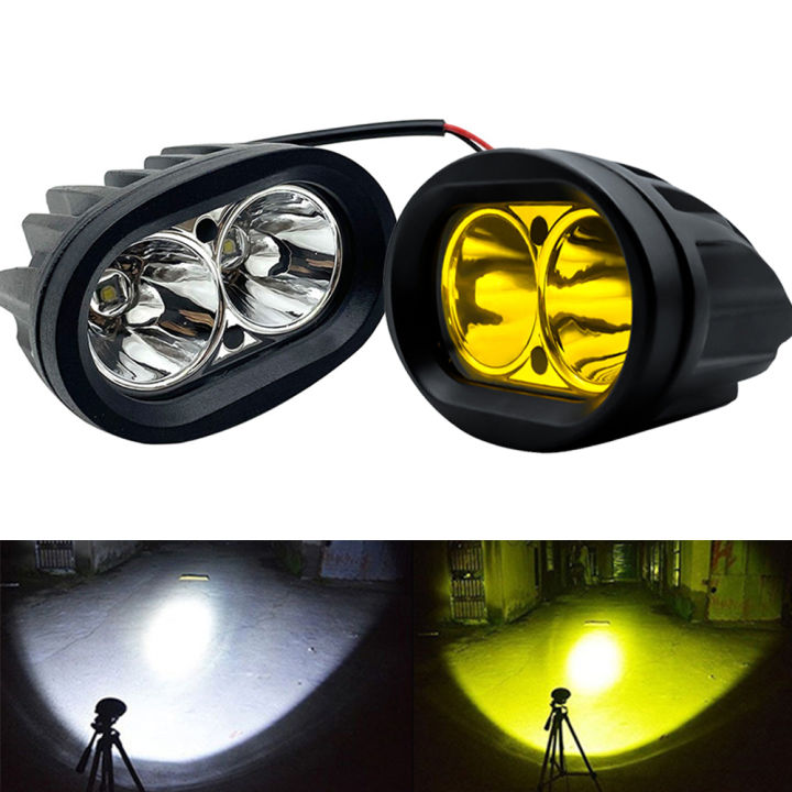 Led E-bike Headlight Auxiliary Driving Lamp Yellow Motorcycle Fog Light  Work Spotlights Flood White For Rad Power Bikes Offroad