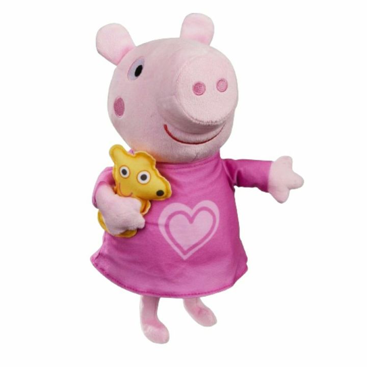 Peppa Pig Peppa’s Bedtime Lullabies Singing Plush Doll, 12 Inch Interactive Stuffed Animal, Preschool Toys for 18 Month Year Old Girls and Boys and Up, with Teddy Bear Accessory || birthday gift for boys & girls musical toy