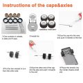 Kicarmod 1/64 Model Car ABS Wheels with Tire Rivet Axle Metal Rims Diameter 11mm Refitting Parts For Model Car MINIGT.