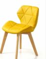 Modern Designer Dining Chair | Wooden Legs | Soft Cushion Seat | Stylish Kitchen & Cafe Chair. 