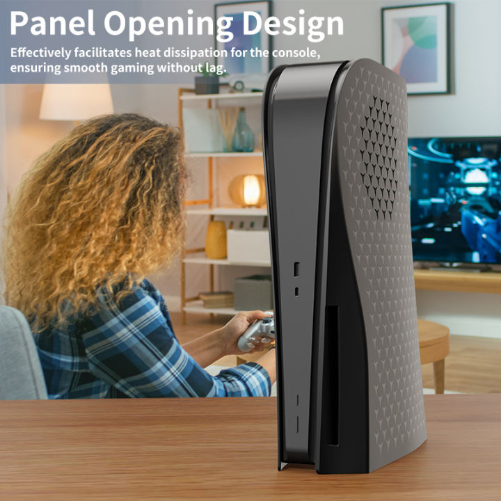 HONCAM%20Premium%20ABS%20Cover%20Shell%20for%20PS5%20Game%20Console,%20Disc%20&%20Digital%20Console%20Cover%20Plates%20Anti-Dust%20Protective%20Shell%20Covers%20Black%20-%20Image%206