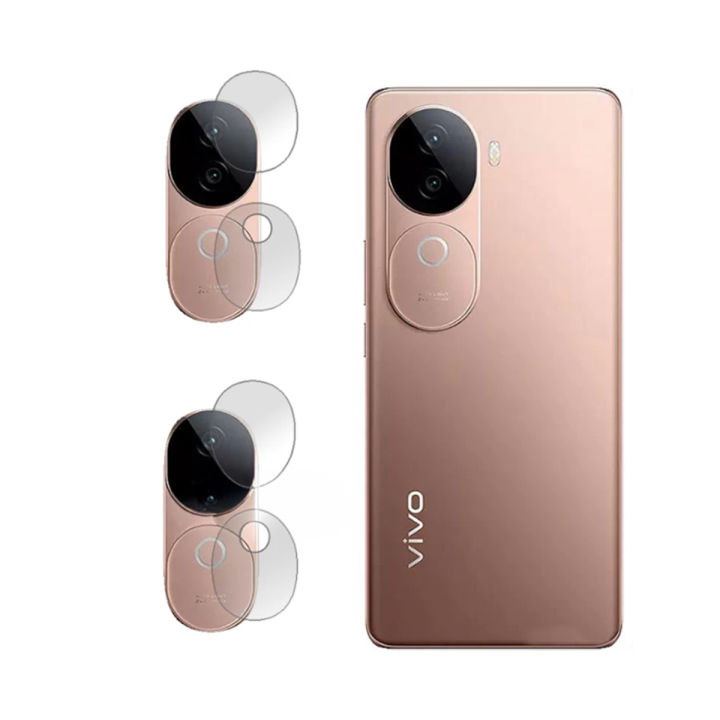 Vivo V40E 9H Flexible Back Camera Lens Protector 2 Pcs Transparent Nano Glass Sheet