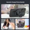 Magnetic Phone Finger Ring Holder Foldable Desktop Stand For Magsafe iPhone 16/15/14/13/12 Pro Max Double-sided Phone Stand.