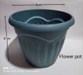 Matte Finish Round Flower Pot Plastic Garden Low Planter Pot. 