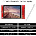 2.8" SPI TFT LCD Display Touch Panel ILI9341 240x320 TFT LCD Touch Screen Shield 5V/3.3V STM32 Display Module SPI Serial. 