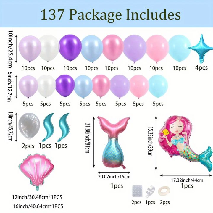 DecorVerve%20137%20Pieces%20Mermaid%20Balloon%20Garland%20Arch%20Kit%20Princess%20Birthday%20Party%20Decoration%20Indoor%20and%20Outdoor%20Balloon%20Decoration%20-%20Image%203