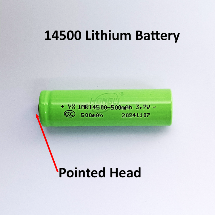 14500%20lithium%20battery%20500mAh%20pointed%20head%203.7%20volt%20rechargeable%20for%20small%20fan%20emergency%20light%20trimmer%20Toy%20Remote%20control%20Car%20-%20Image%202