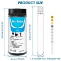 100 Pcs 9-IN-1 Aquarium Test Fish Tank Test Kit with Test Tube Water Quality Monitor pH Test Strips Strips Easy Fast Accurate. 