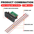 6W Bluetooth Amplifier MP3 Decoder Board Microphone Car Mp3 Player USB Record FM Radio AUX for Speaker Handsfree Audio DIY. 