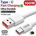100W Fast Charging USB Type-C Data Cable | Durable PVC | Quick Charge & Data Transfer Cable. 