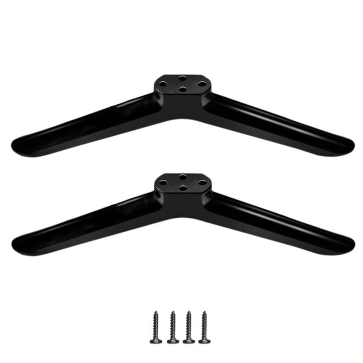 New Universal TV Base Stand Legs With Screws Black TV Stand Base Mount Tabletop Adjustable Hardware Bedroom