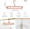 Magic Space Saving Hanger l 9 Hole Multi Color Plastic Hanger l Smart Clothes Organizing. 