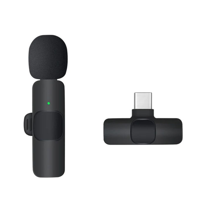 K8 Type C Wireless Lavalier Microphone for Vlogging and Content Creation Noise Cancellation, 20m Range, Plug and Play