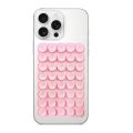 Silicone Suction Phone Mount, Non-Slip Adhesive Stand for Selfies & Videos, Sticky Phone Holder for Cell Phones — Light Pink. 