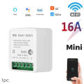 16A WiFi Smart Switch DIY Wireless Tuya Smart Home Alexa Yandex Alice Mini Interruptor Two Way Voice Control Smart Life. 