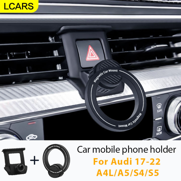Magnetic Car Phone Mount Holder Adjustable Vent Clip For Audi A4L A5 S4 S5 2017-2022 Stable Navigation Bracket Car Accessory