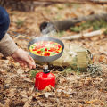 750ml/1000ml Ultralight Titanium Frypan Outdoor Camping Hiking Tableware Cookware Picnic Cooking Frying Pan 2023.