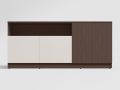 BM-MART Modren TV stand Wood brown/white Sienna Media Unit. 