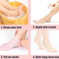 1 Pair Silicone Moisturizing Socks Exfoliating Gel Heel Socks Callus Cracked Dead Skin Remove Protector Pain Relief Foot Care. 