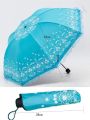 Elegant Ladies' Anti-UV Sunshade Umbrella with Printed Lace Border.