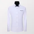 New Shirt Men Cotton Long-sleeve Social Slim Fit Formal Shirt Male Clothes Brand Soft Office Formal Wear Dress. 