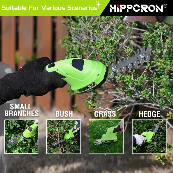 HIPPCRON%202%20in%201%20Portable%20Hedge%20Trimmer%20Cordless%20Handheld%20Mower%20Home%20Garden%20Rechargeable%20Mower%20An%20%20for%20Husband%20and%20Father%20-%20Image%203