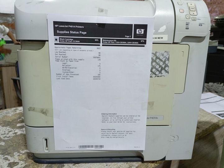 hp 4014 heavy duty fresh printer