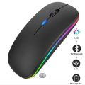 This Ultra Slim Dual Mode Bluetooth mouse is the perfect accessory for your computer setup. With its rechargeable battery, you won't have to worry about constantly replacing batteries. The mouse features both Bluetooth and USB connectivity, making it easy. 