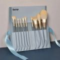 10Portable Soft-Bristled Makeup Brushes Morandi Color Makeup Brush Set Novice Beginners Advanced Full Set of Makeup Tools. 