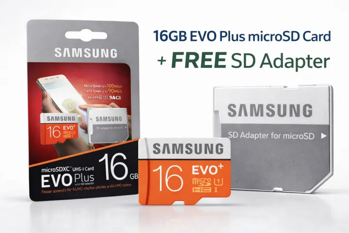 Samsung%20EVO%20Plus%2016GB%20MicroSD%20Card%20Class%2010%20High%20Speed%20Memory%20Card%20with%20SD%20Adapter%20for%20Mobile%20Camera%20Drone%20-%20Image%202