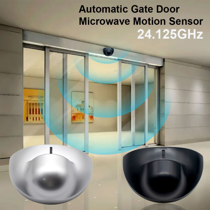 Black Silver Automatic Sliding Swing Gate Door Microwave Motion Sensor ...